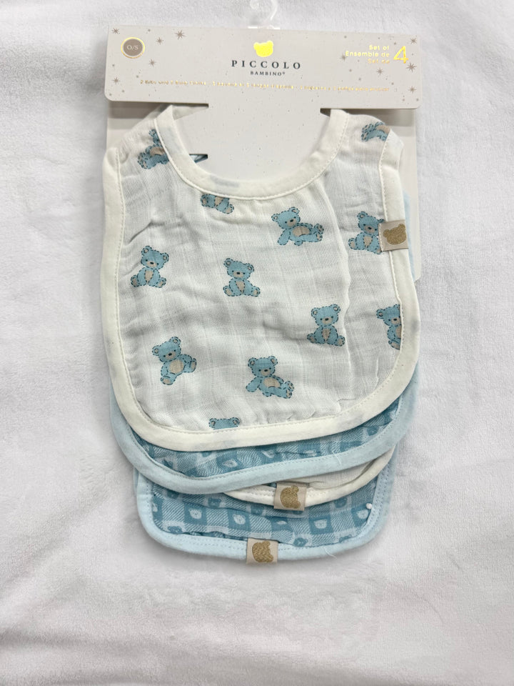 Muslin Bibs and Burp Cloths Set