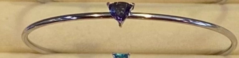 Silver Birth Gem Bracelet