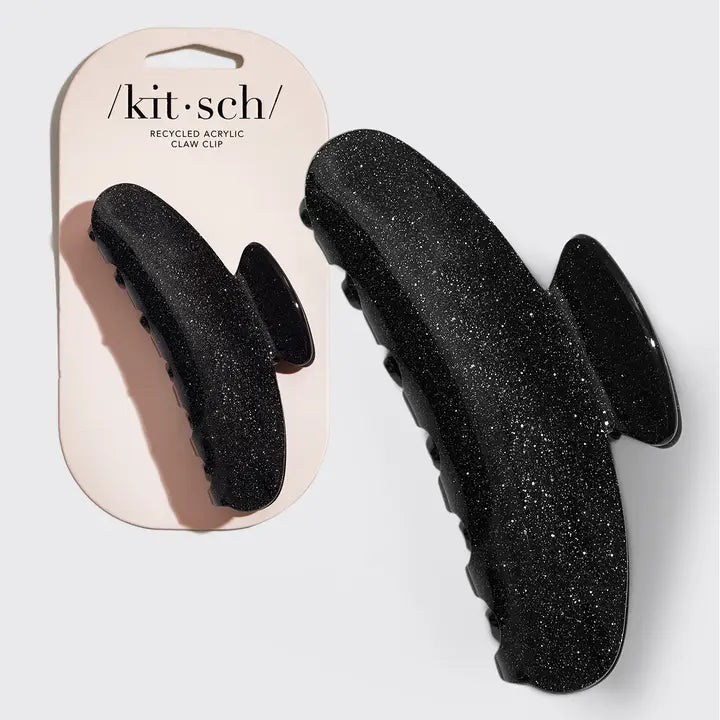 Kitsch Black Glitter Claw Clip