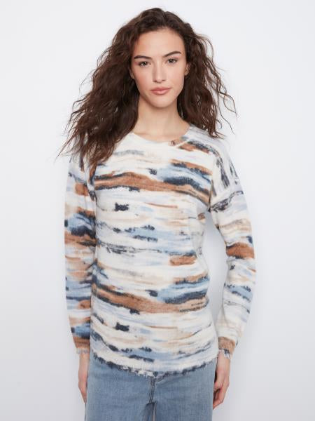 Long Sleeve Drop Shoulder Reversible Crew Neck Sweater