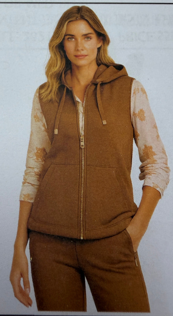 Hooded Zip Up Vest