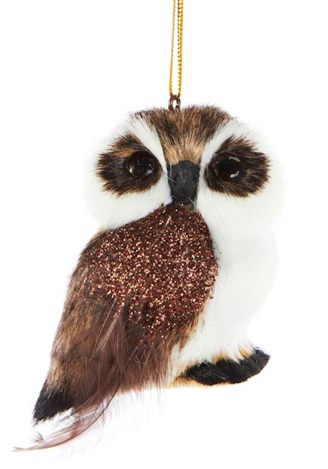 Furry Owl Ornament