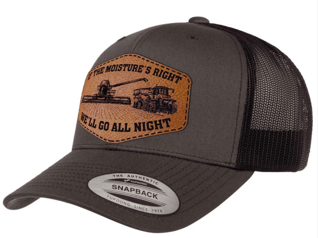 If The Moisture’s Right Leather Patch SnapBack Hat