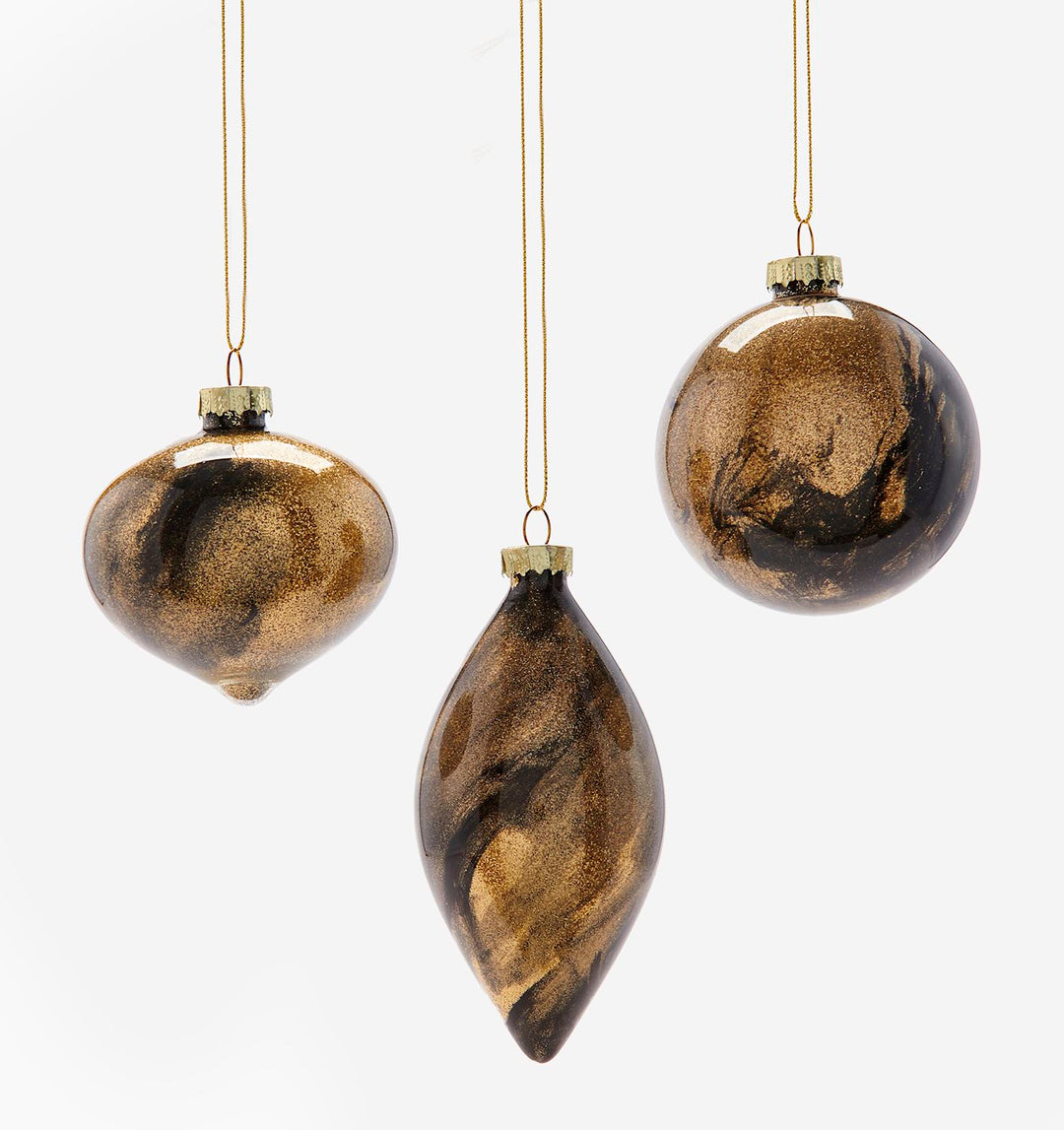 Marbled Gold Ornament