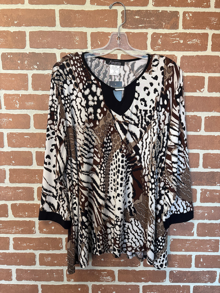 Pattern Keyhole Top