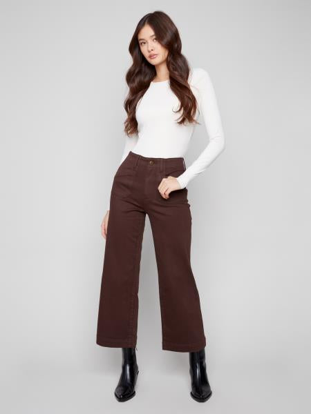 Cropped Wide Leg Pant