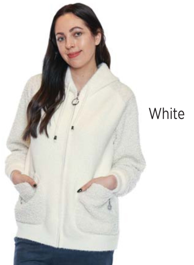 Sherpa Hooded Zip Up Jacket