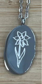 Silver Birth Flower Necklace