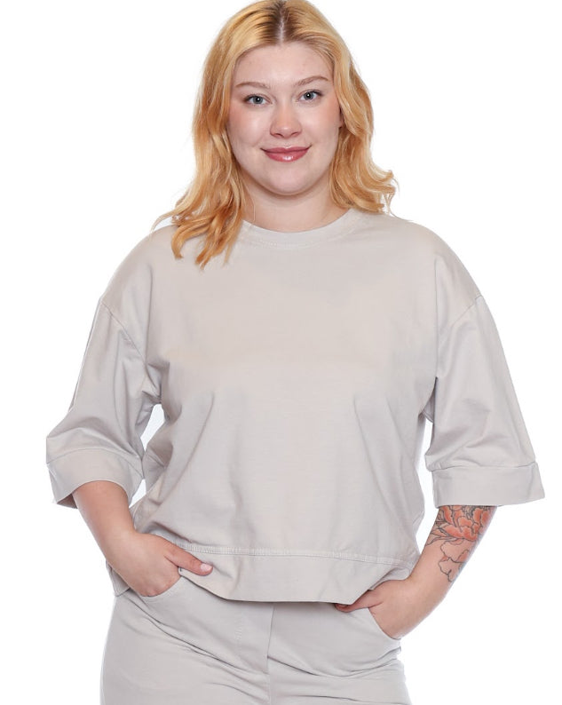 3/4 Sleeve Cropped Top