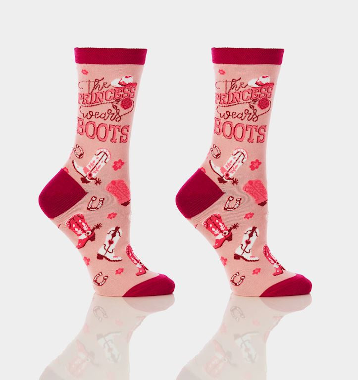 The Princess Wears Boots Women Crew Socks