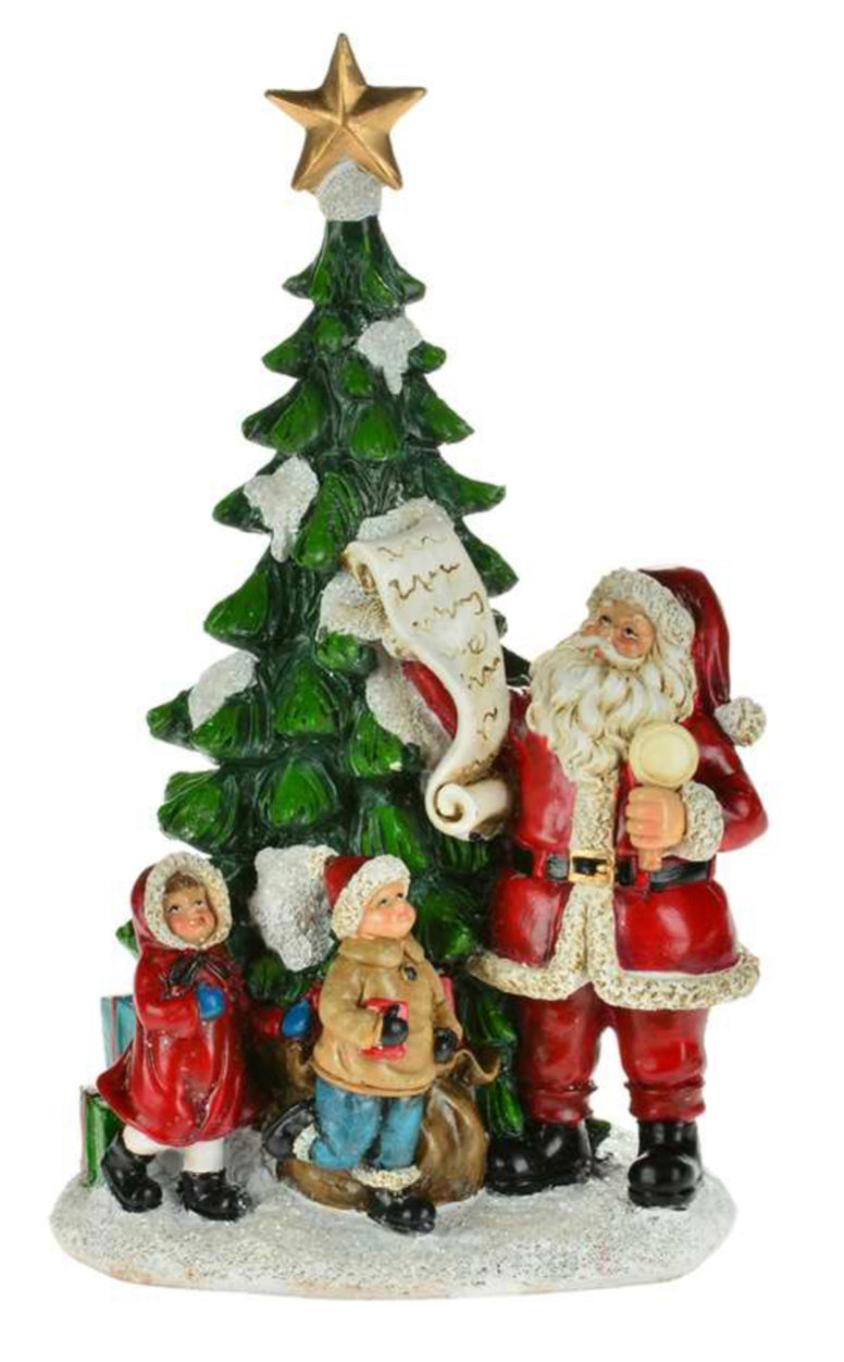 Xmas Tree W/Santa & Kids