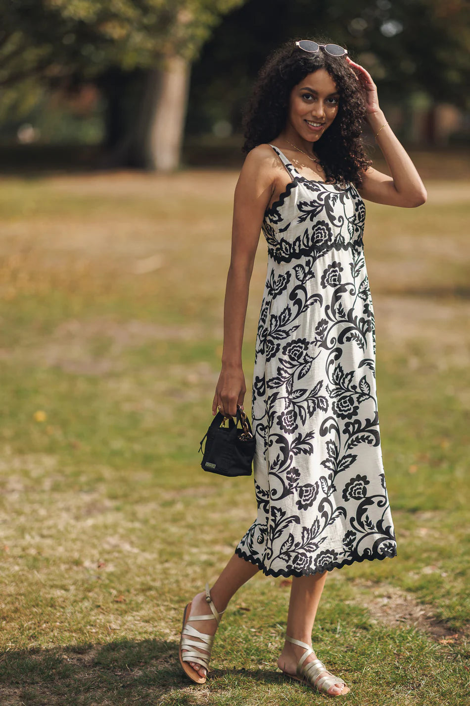 Floral Printed Sleeveless Dress