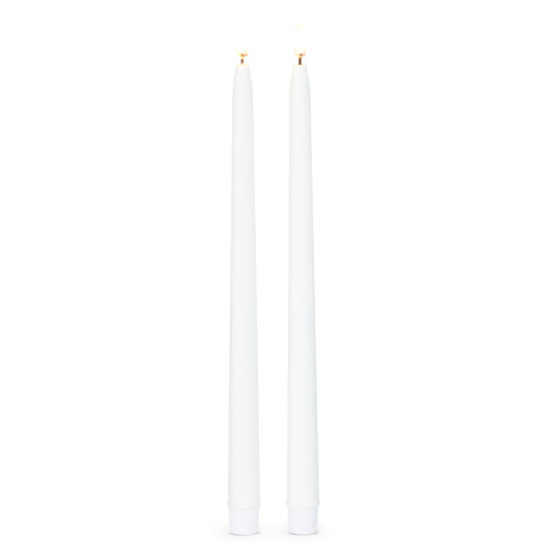 2pc 12.5” White Taper Candles