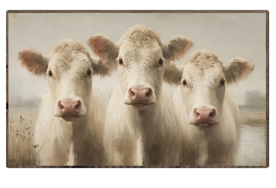 9083 Three White Cows