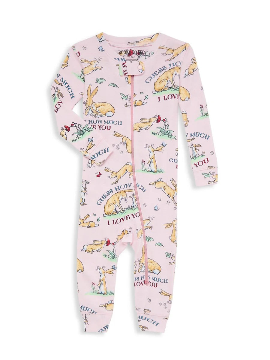 Infant Pajama W/Book Guess How Much Pink