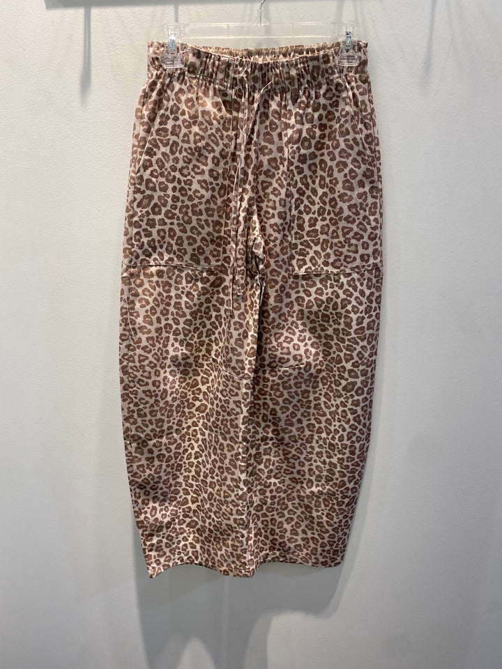 Leopard Barrel Jean