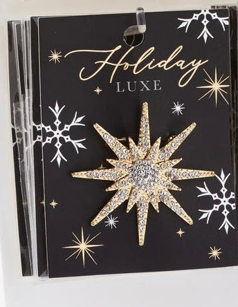 Crystal Snowflake Pin