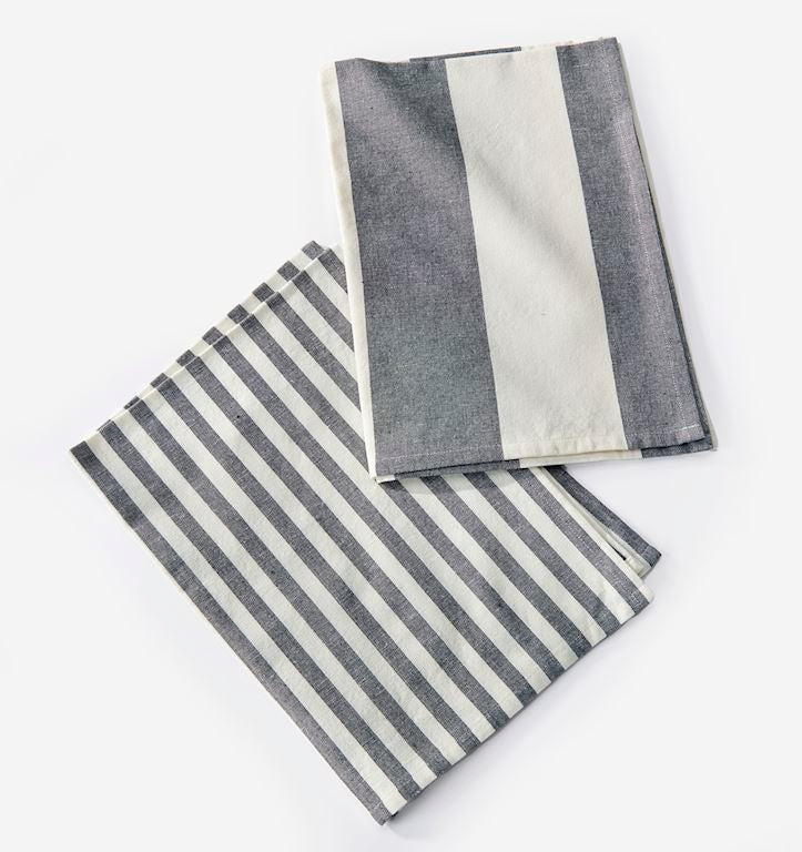 Grey Striped Tea Towel