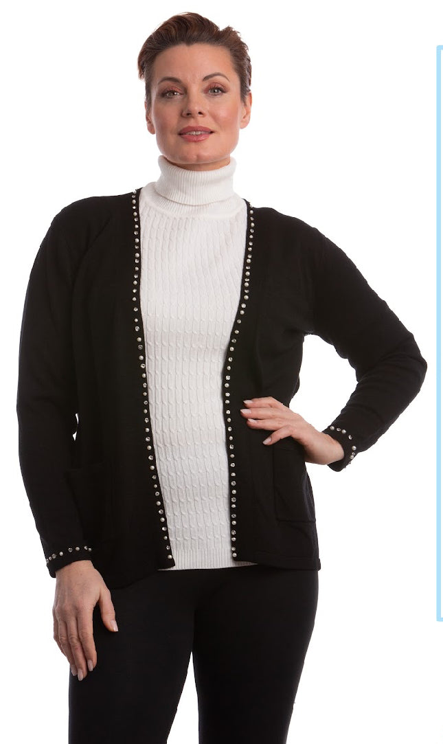Black W/Sparkle Detail Cardigan