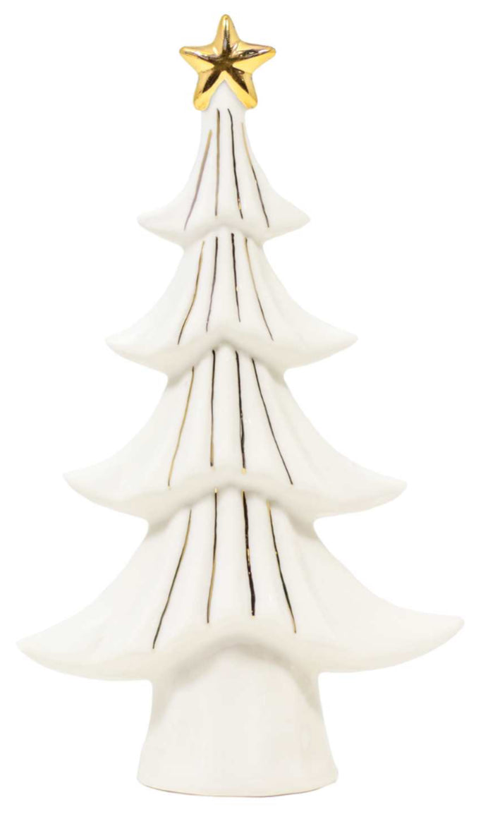 White W/Gold Accents Tree