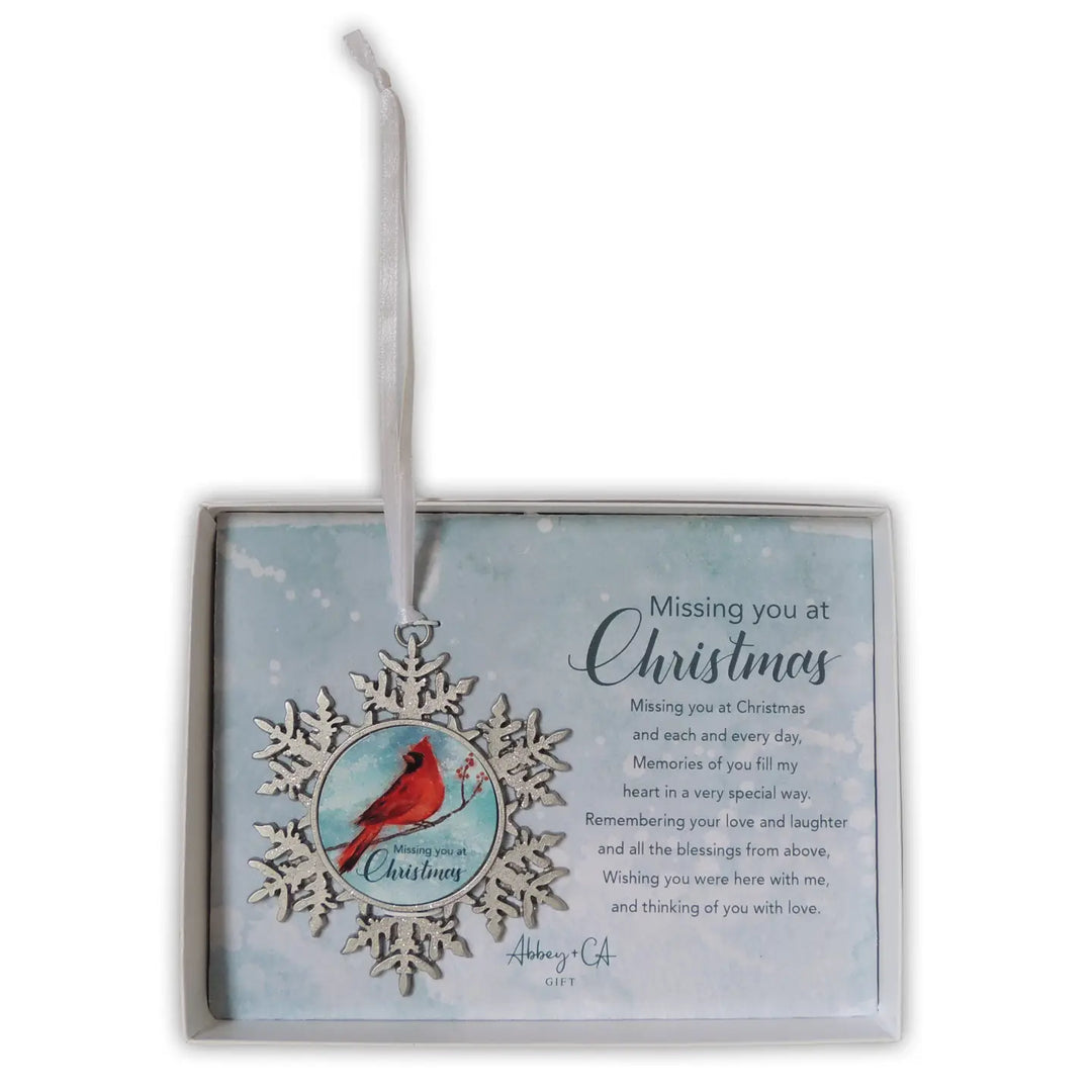 Missing You Cardinal Ornament