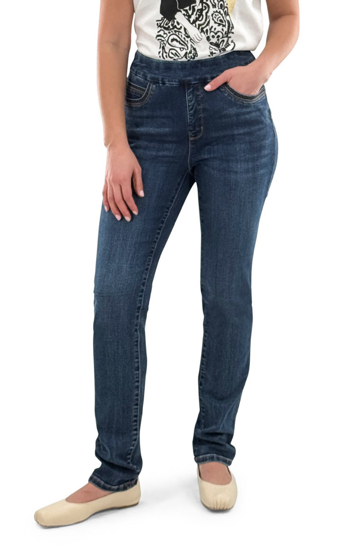 Denim Pull On Pant