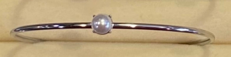 Silver Birth Gem Bracelet