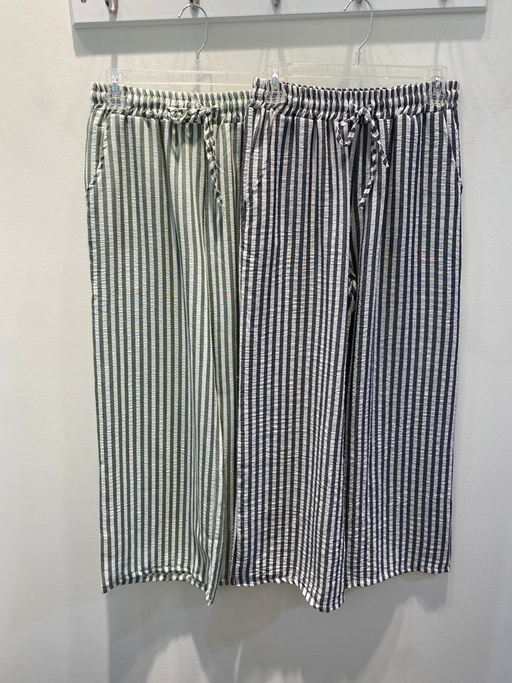 Striped Relaxed Drawstring Pant