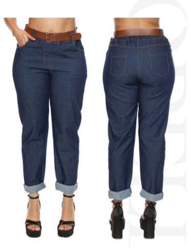 Denim Stretch Pant W/Belt