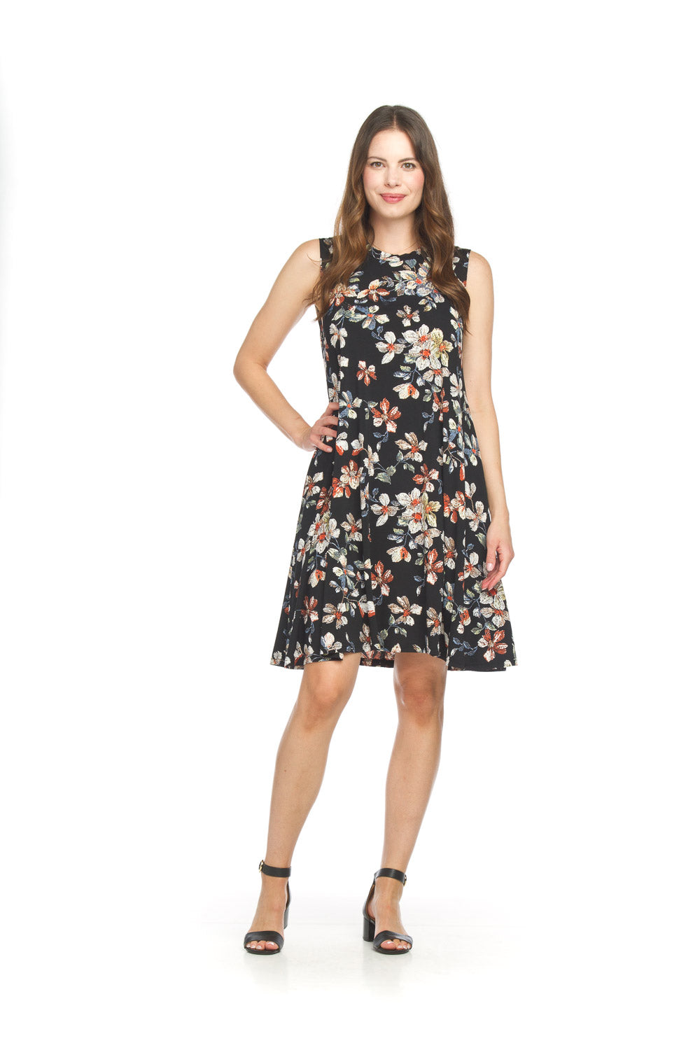 Floral Rubber Print Aline Dress