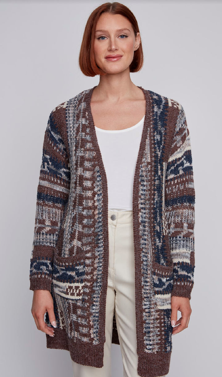 Multi Color Mid Length Cardigan