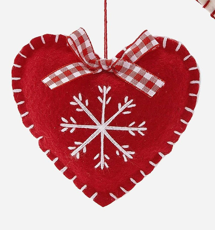 Christmas Felt Heart Ornament