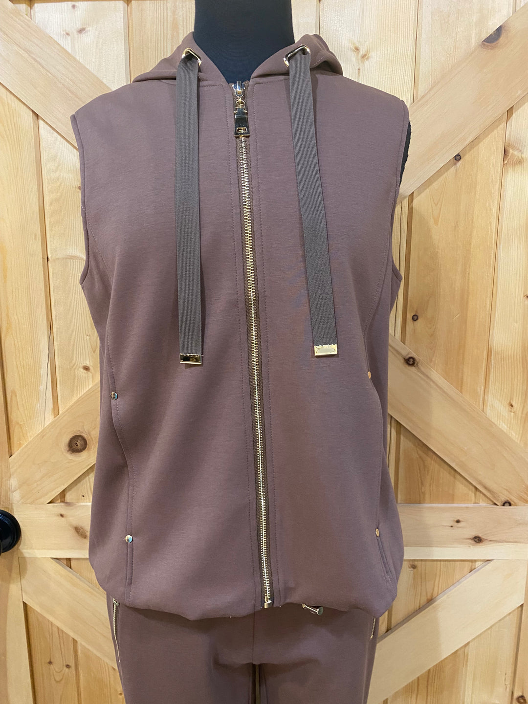 Hooded Zip Up Vest