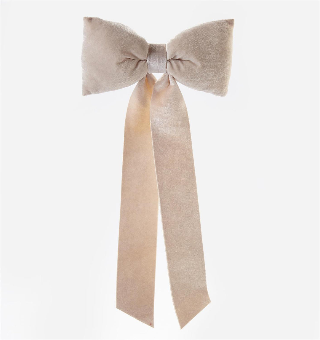 Cream Clip On Bow Ornament