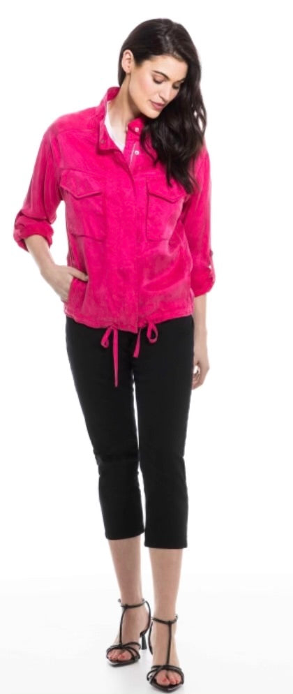 Neon Pink Light Zip Up Jacket