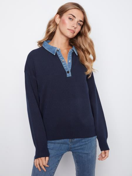 Long Sleeve Drop Shoulder Polo