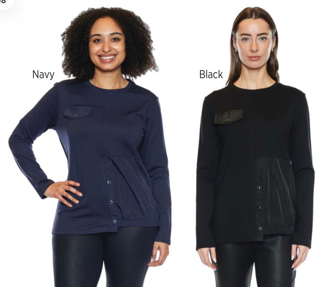 Scuba Long Sleeve W/Button Panel