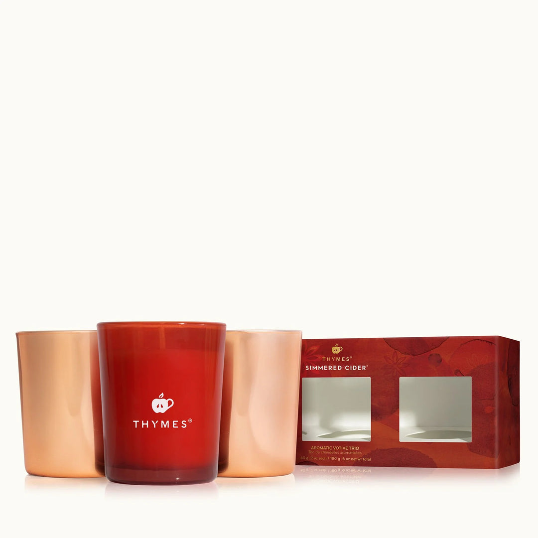 Simmered Cider Aromatic Votive Trio Candles