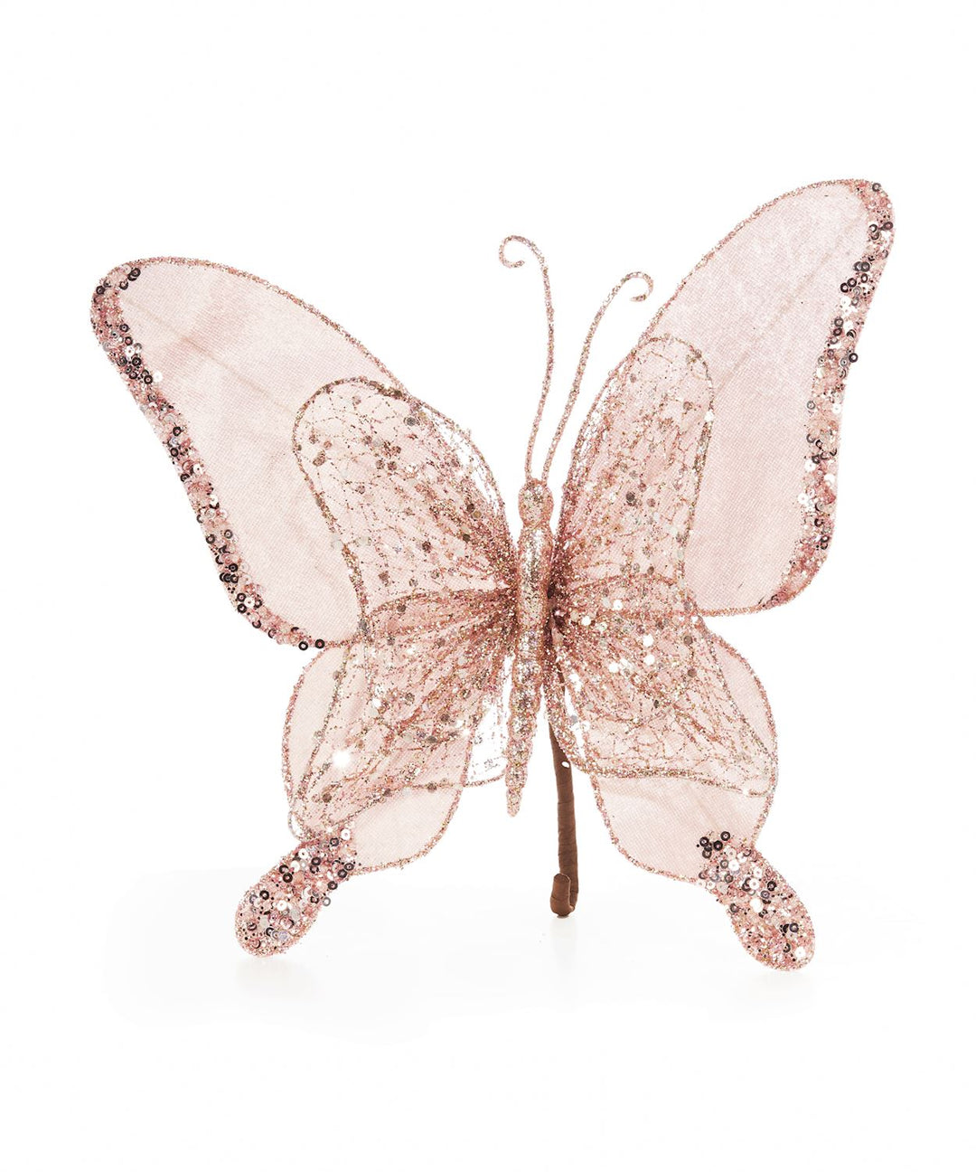 Velvet Christmas Pink Butterfly Pick