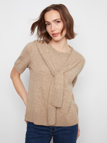 Short Sleeve Crew Neck Sweater