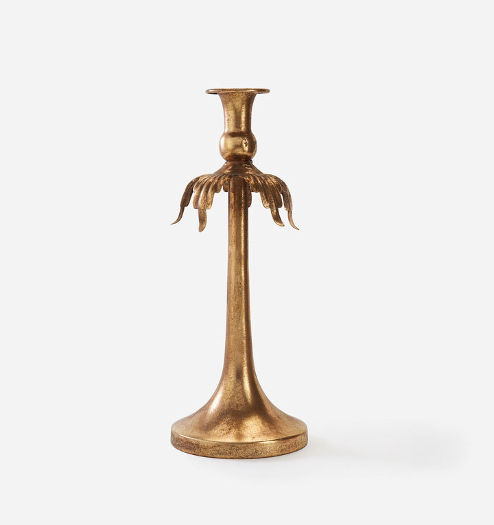 Antique Gold Taper Candle Holder