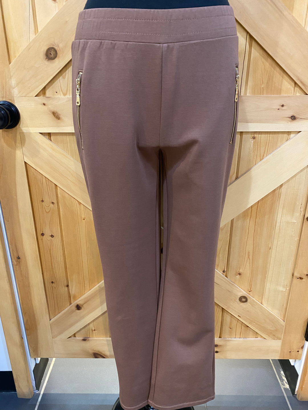 Straight Pull on Pant W/Zipper Pocket