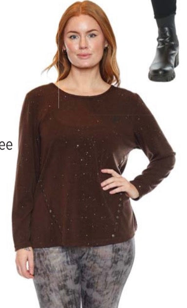 Long Sleeve W/Silver Studs & Glitter