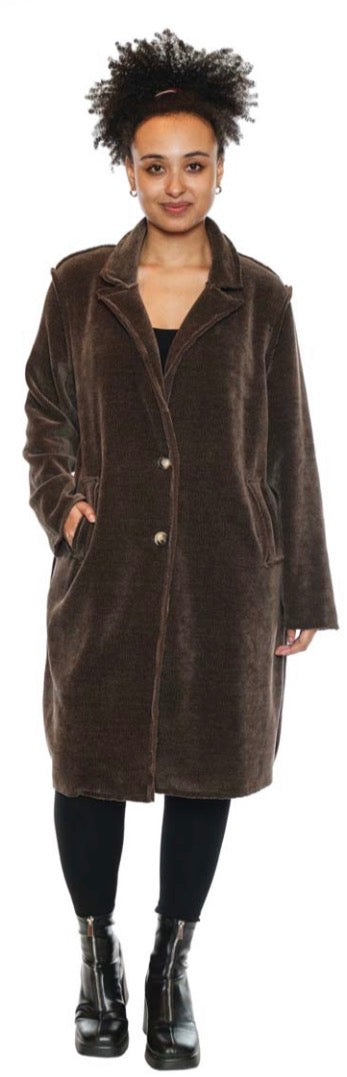 Corduroy Jacket W/Button Closure