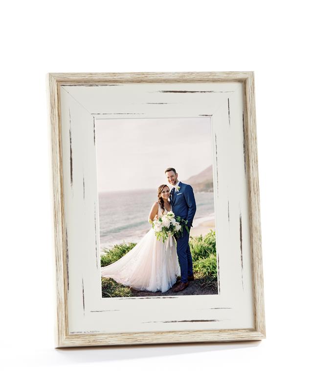 White Wash & Natural Photo Frame