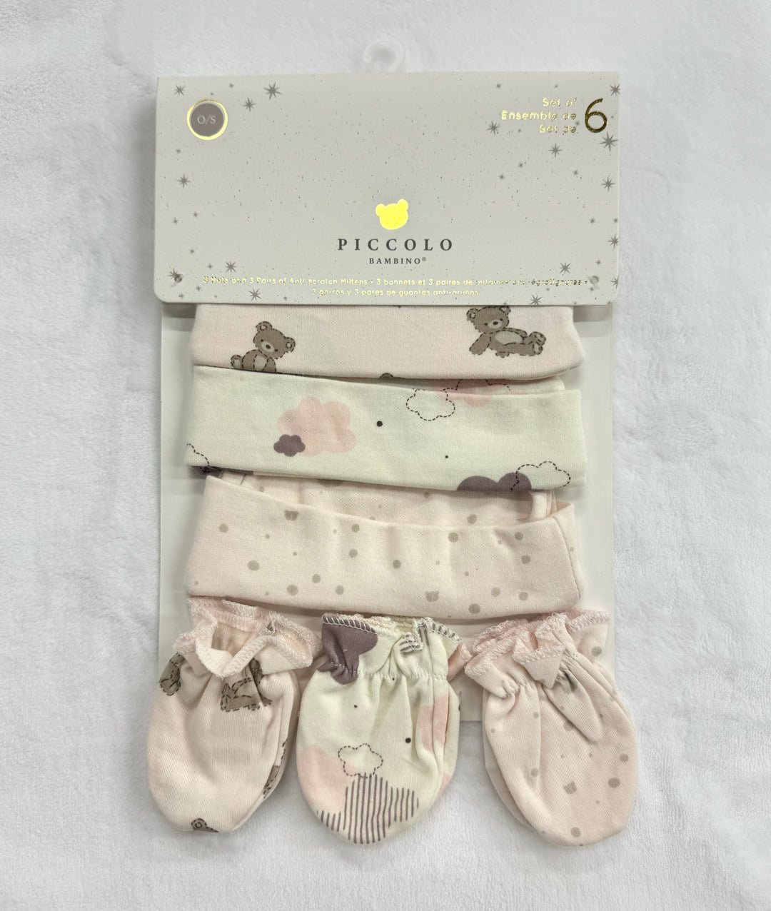 Hats and Anti-Scratch Mittens Set