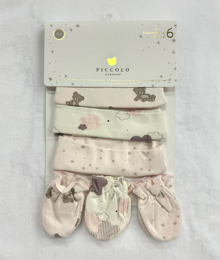 Hats and Anti-Scratch Mittens Set