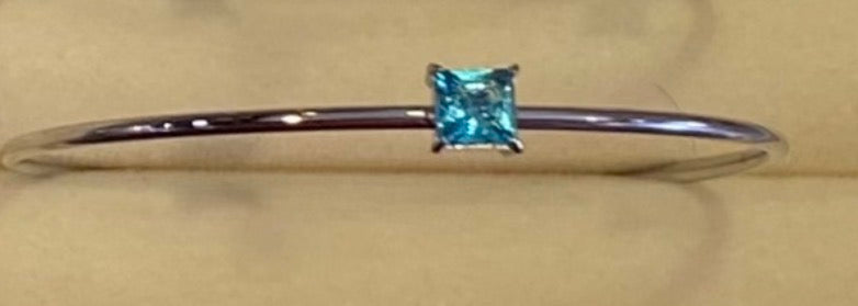 Silver Birth Gem Bracelet