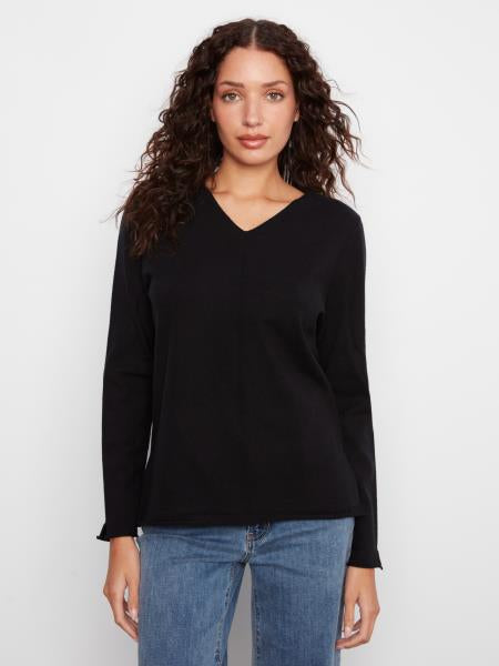 Long Sleeve V Neck Sweater
