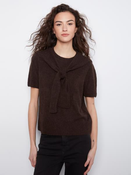 Short Sleeve Crew Neck Sweater